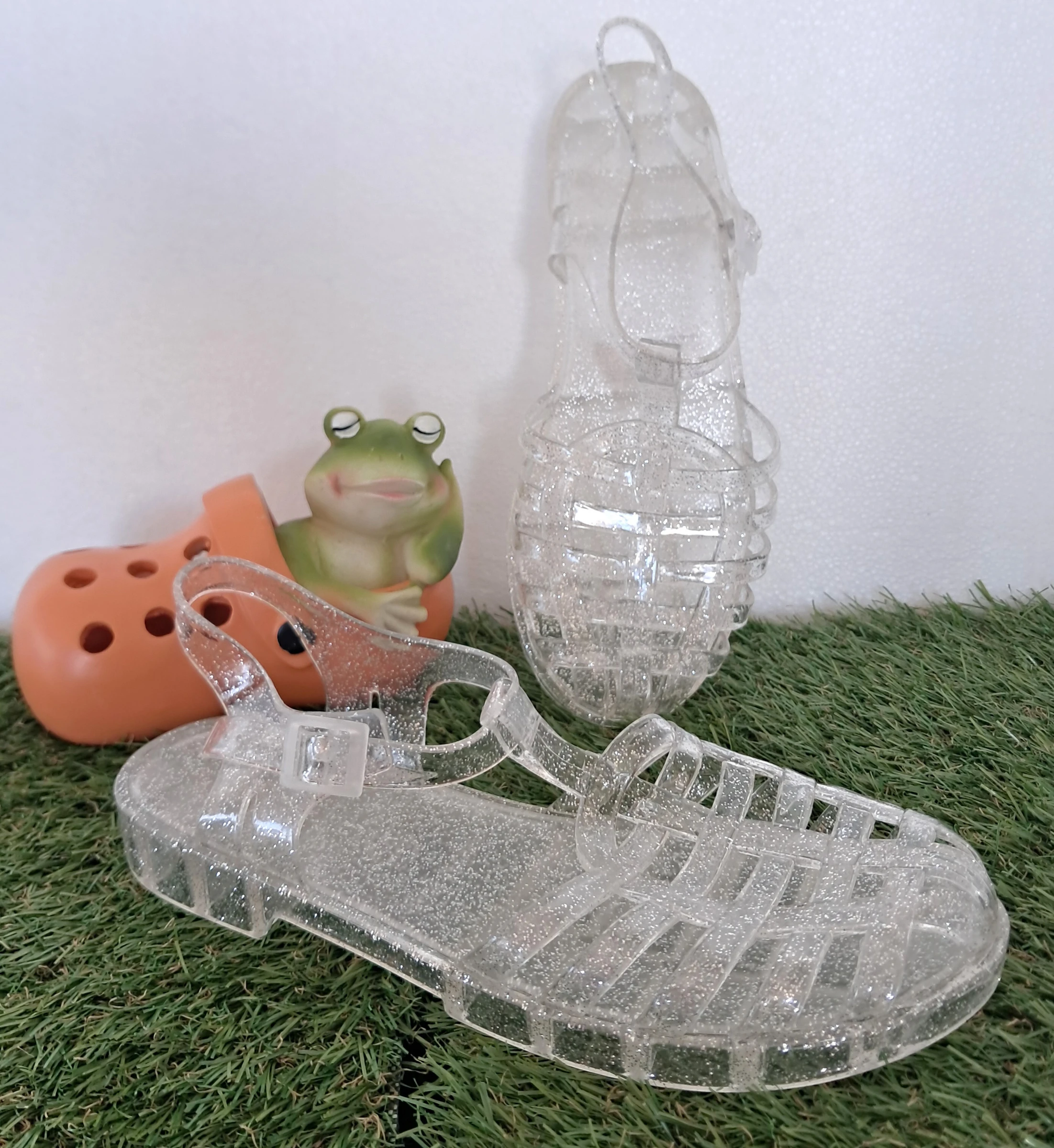 Transparentes Fifi, Méduses, Sandales Pailletées - pointure 36